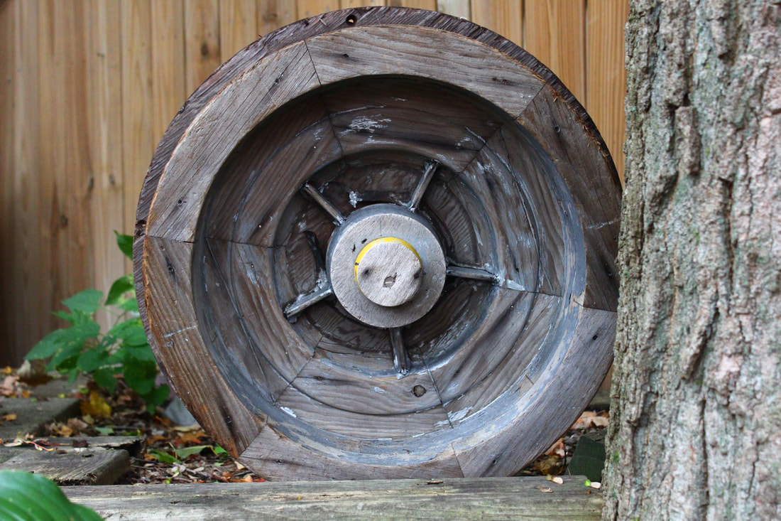 antique wheel sundial