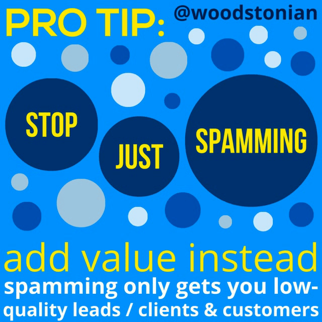 social media content marketing - woodstock ontario woodstock [just stop spamming gif[