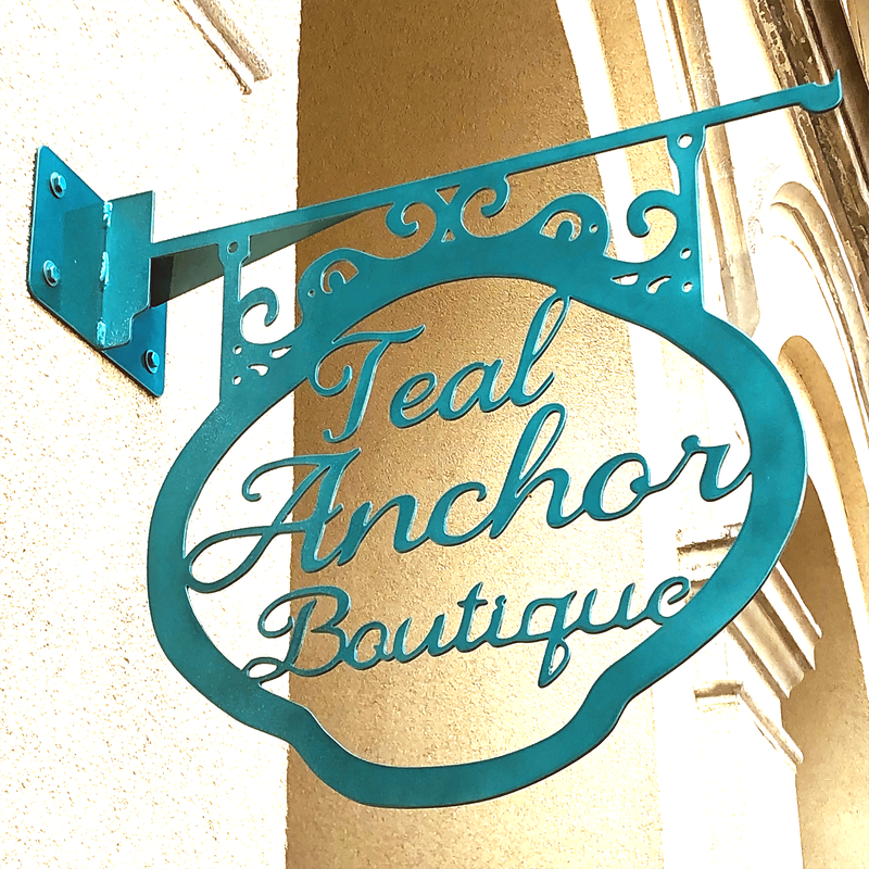 teal anchor boutique signage - original image brightened